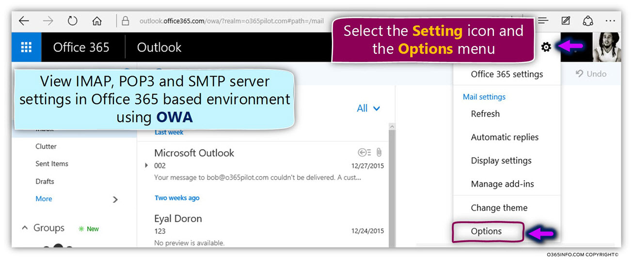 Connecting Outlook to Office 365 mailbox using IMAP -01