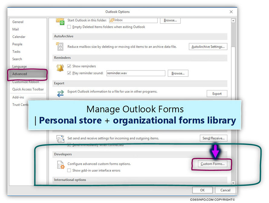Publishing the form in the Exchange Online Organizational Forms library-02