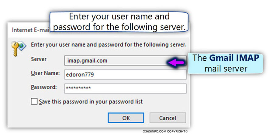 imap email keeps asking for password