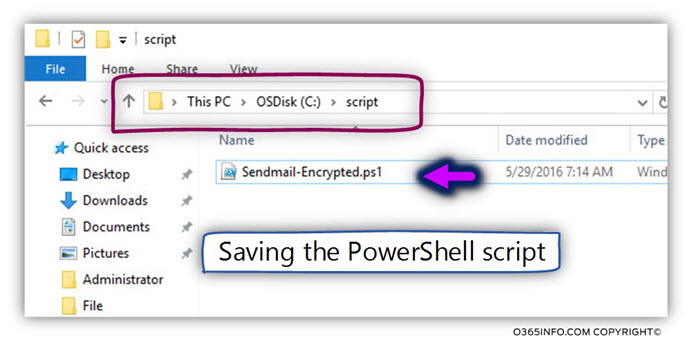 Create a Send mail PowerShell script -using saved credentials and TLS -04