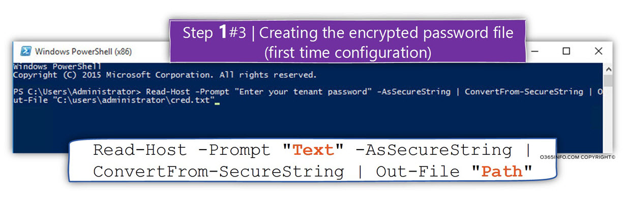 Encrypt user credentials – PowerShell script -02