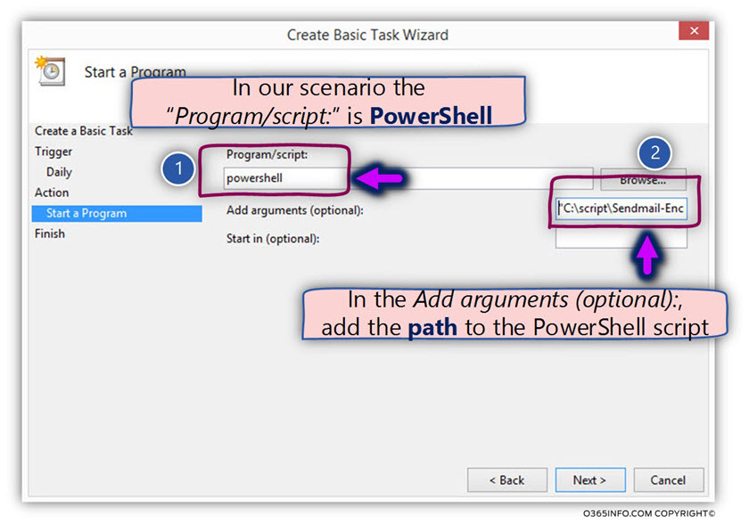 Running send mail PowerShell script using windows task scheduler -06