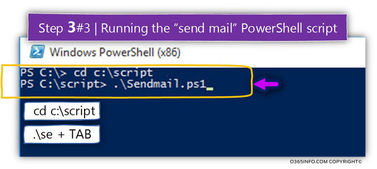 Send E-mail via Office 365 mail server using TLS authenticated session - Providing user credentials while running the script -04
