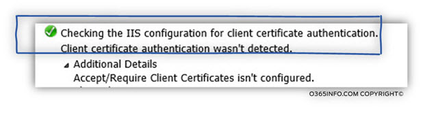 Step 7 of 9 - Checking the IIS configuration for client certificate authentication -02
