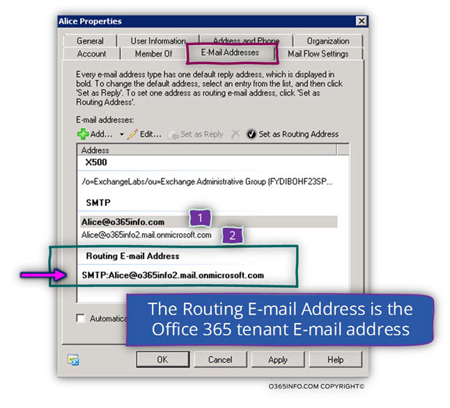 Routing E-mail Address in Hybrid environment