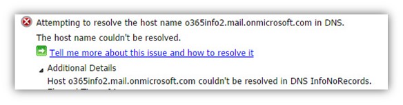 Step 12 of 30- Attempting to resolve the host name -o365info2.mail.onmicrosoft.com-02
