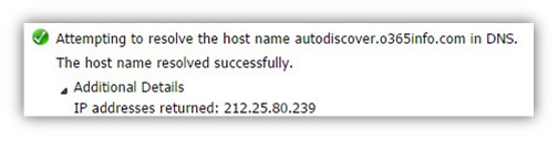 Step 5 of 30- Attempting to resolve the host name -autodiscover.o365info.com-02a