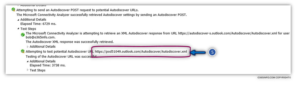ExRCA Autodiscover result – Office 365 environment High level view 03
