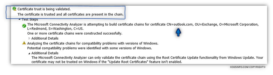 Step 17 of 20 - Testing the pod51049.outlook.com SSL certificate to make sure it's valid-03