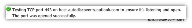 Step 8 of 20 - Testing TCP port 443 on host autodiscover-s.outlook.com to ensure it's listening and open-02