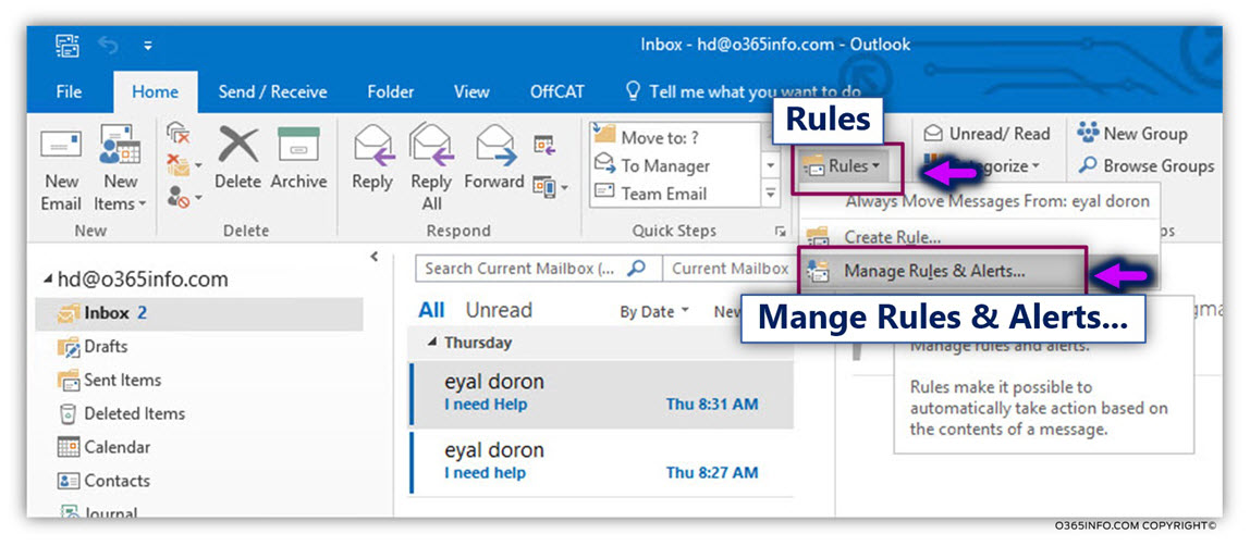 Detect and prevent a scenario of Mail loop -caused by Automatic reply – Exchange inbox rule -01