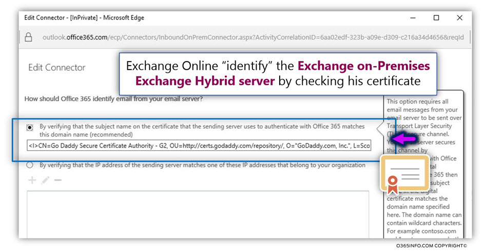 Verifing the information about incoming mail flow Exchange on-Premises Hybrid environment -03