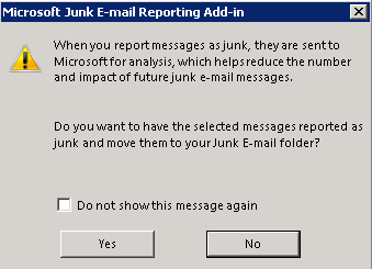 Microsoft Junk E-mail Reporting Add-in -report email as SPAM 02