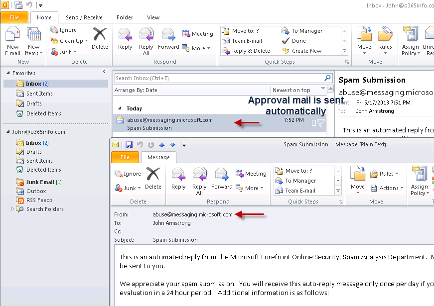 Microsoft Junk E-mail Reporting Add-in -report email as SPAM 04