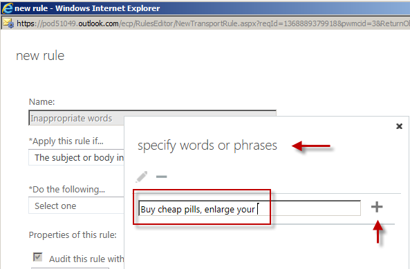 Reject SPAM mail with a specific keywords 04