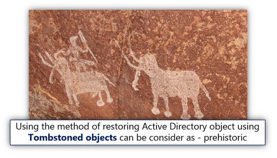The method of restoring Active Directory using Tombstoned objects- as - prehistoric