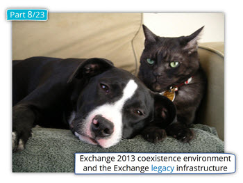 Exchange 2013 coexistence environment and the Exchange legacy infrastructure