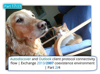 Autodiscover and Outlook client protocol connectivity flow in Exchange 2013/2007 coexistence environment | 2/4