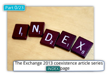 The Exchange 2013 coexistence article series index page