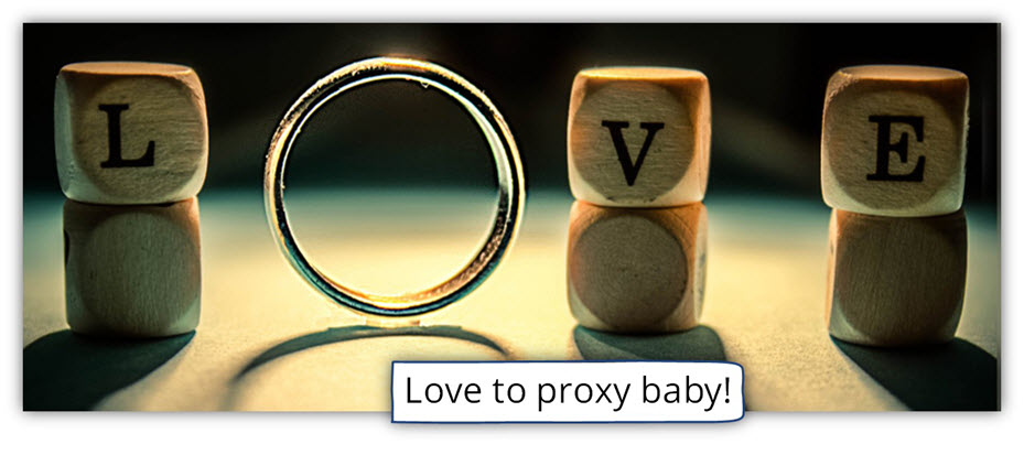 Love to proxy baby