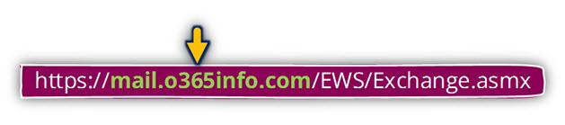 Exchange web service URL address