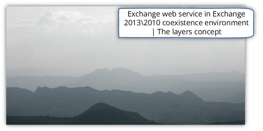 Exchange web service the layers concept