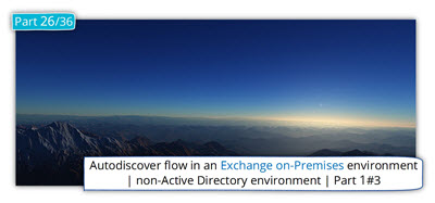 Autodiscover flow in an Exchange on-Premises environment | non-Active Directory environment| Part 1#3 | Part 26#36