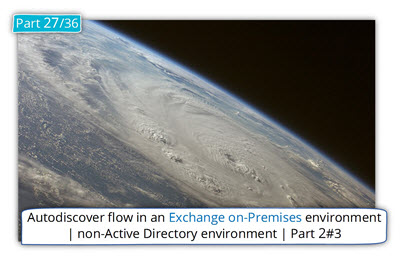 Autodiscover flow in an Exchange on-Premises environment - non-Active Directory environment- Part 2-3 - Part 27-36