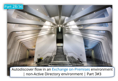 Autodiscover flow in an Exchange on-Premises environment | non-Active Directory environment| Part 3#3 | Part 28#36