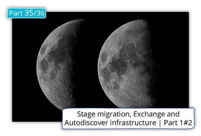 Stage migration, Exchange and Autodiscover infrastructure | Part 1#2 | Part 35#36