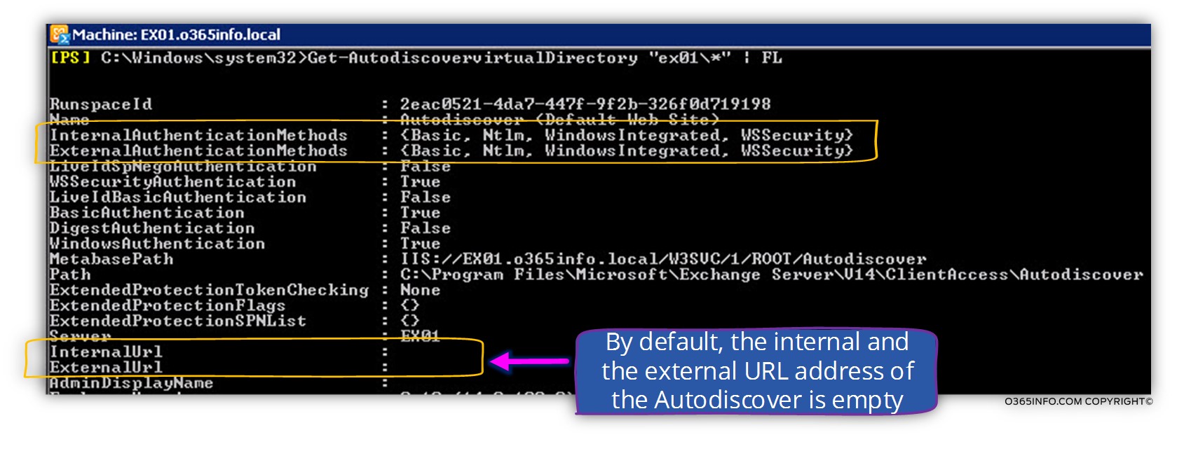 Display information about Exchange AutoDiscover virtual directory-01