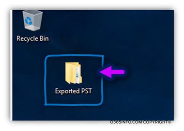 Exported information - Office 365 security & Compliance – export PST -01-min