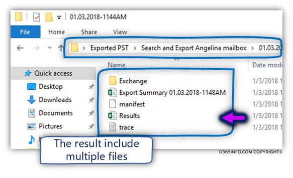 Exported information - Office 365 security & Compliance – export PST -02-min