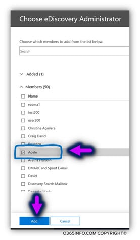Assign the required permissions for viewing + exporting the results of the content search -05-min