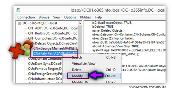 Restore a deleted Active Directory user object using Ldp.exe - 19