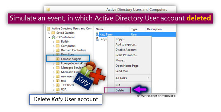 Restore a deleted Active Directory user object using Ldp.exe -scenario description - 01