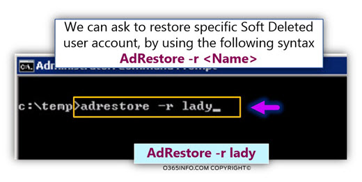 Using AdRestore for restoring Active Directory user account -06
