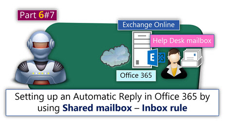 Setting up an Automatic Reply in Office 365 using mailbox rule and Shared mailbox | Part 6#7