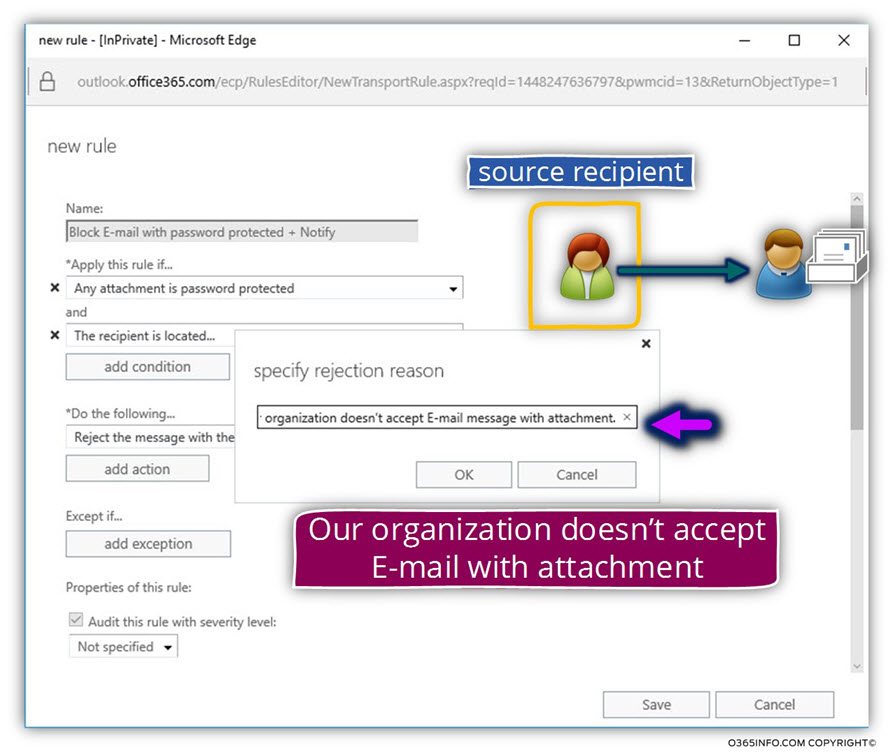 Block E-mail with password protected attachment and notify sender and recipient -08