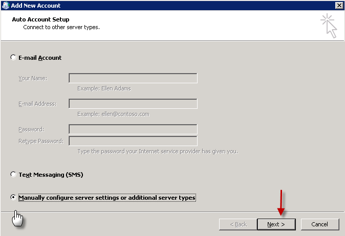 Manual configuration of outlook mail profile in office 365 environment - 02