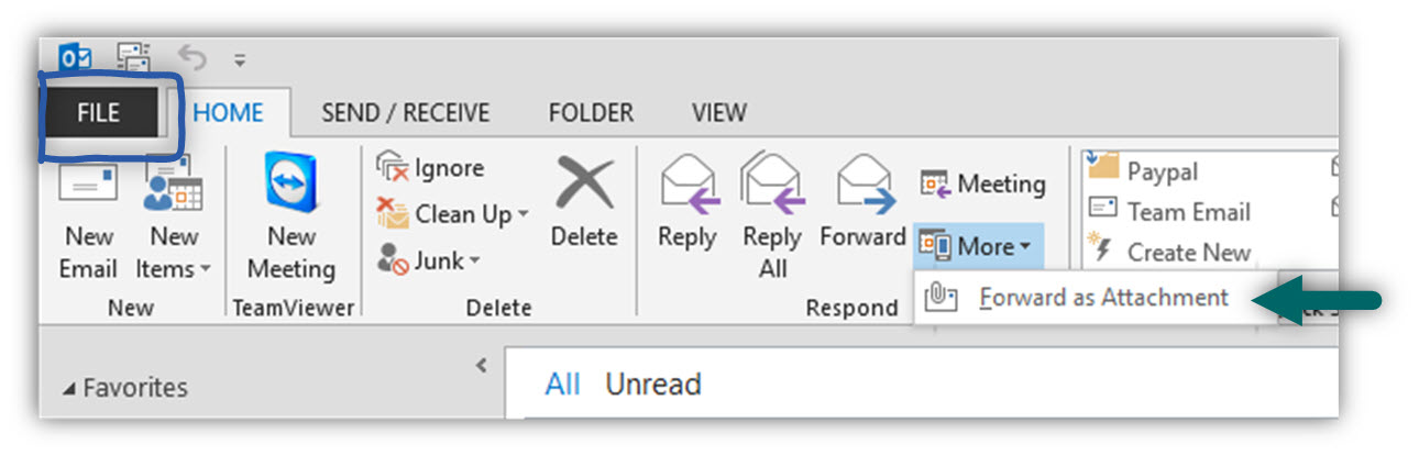 Sending E-mail as attachment using Outlook