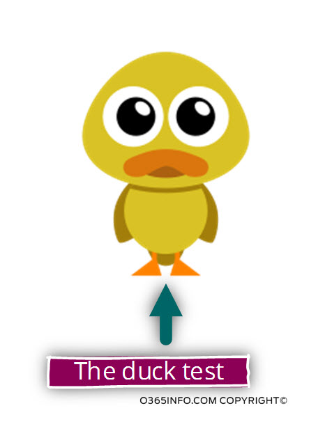 The duck test