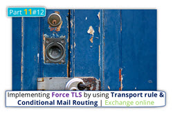 Implementing Force TLS by using Transport rule & Conditional Mail Routing | Exchange online | Part 11#12