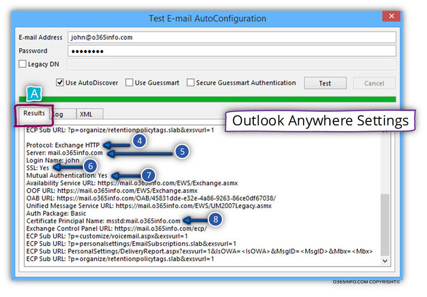 Using the Outlook- Test E-mail AutoConfiguration -04