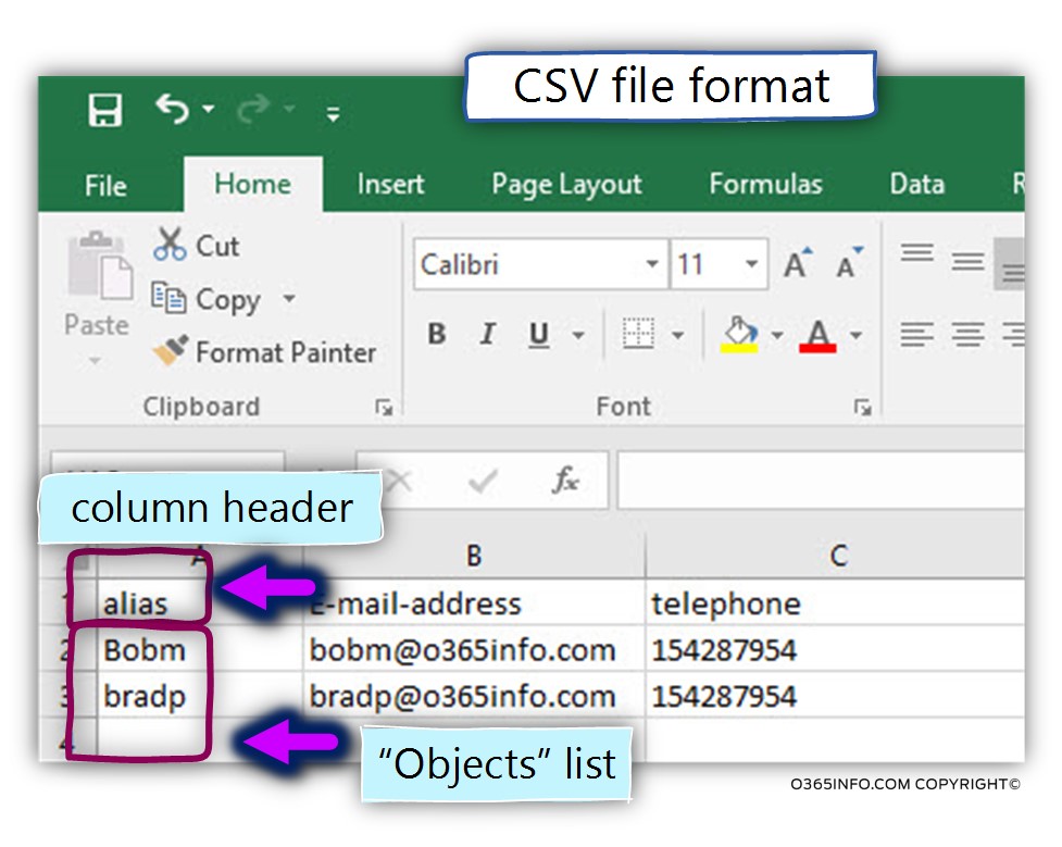 Import information from a CSV file using PowerShell