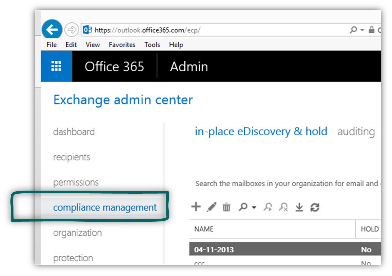 Office 365 Business customer and Exchange Online admin interface -05