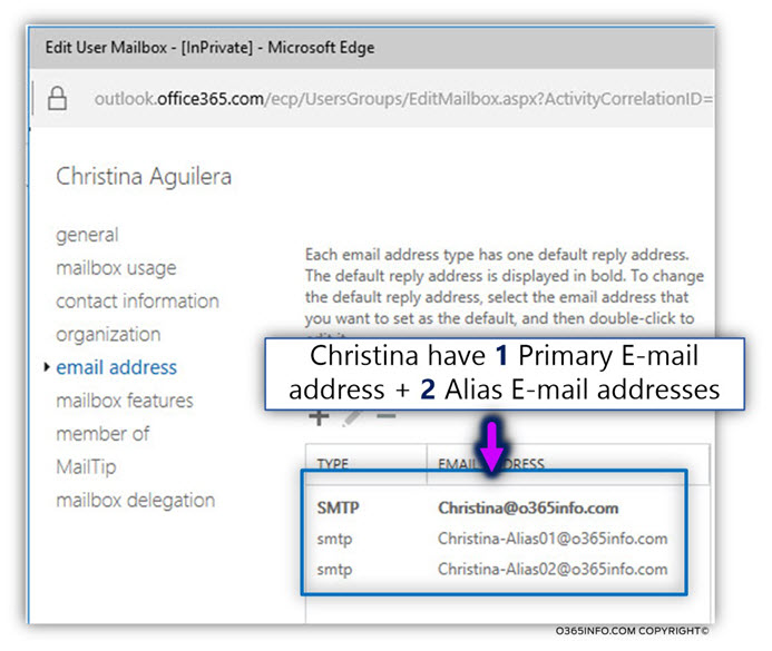 Replacing E-mail address with other E-mail address -01