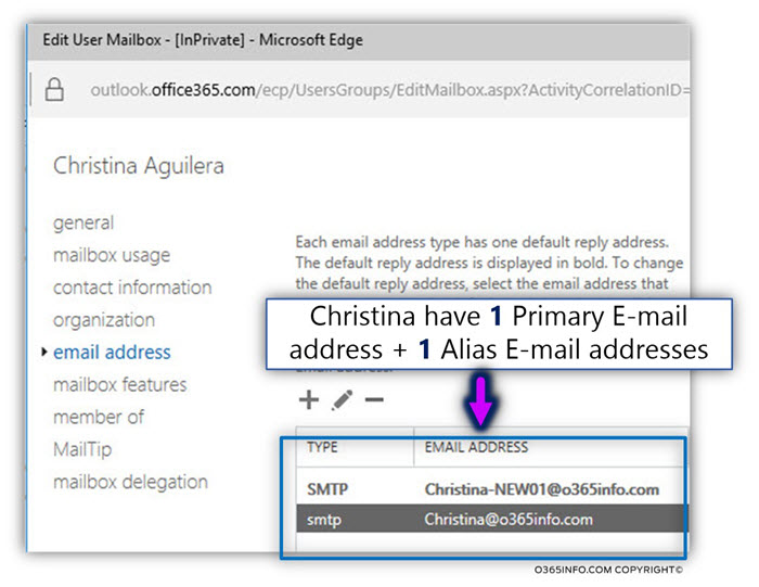 Replacing E-mail address with other E-mail address -02