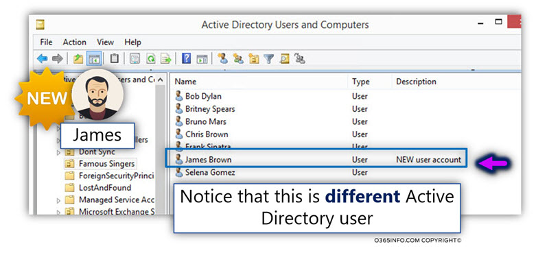 Simulating the event in which a NEW Active Directory user account is created -02