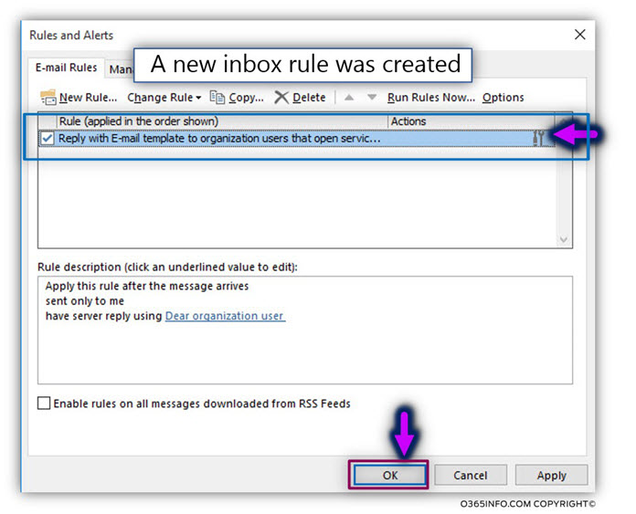 Configuring Automatic Reply by using Shared mailbox and inbox rule -09